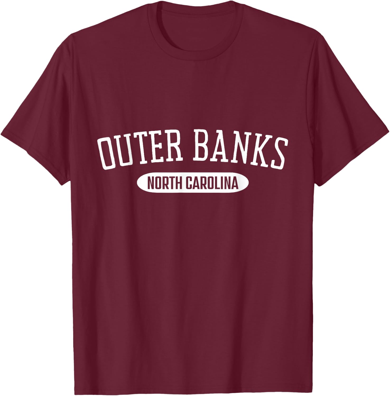 Outer Banks Shirt College Style North Carolina OBX Sand Sea T-Shirt - T-Shirt | Maroon