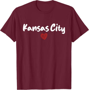 Kansas City - I Love Kansas City - Classic T-Shirt - T-Shirt | Maroon