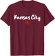 Kansas City - I Love Kansas City - Classic T-Shirt - T-Shirt | Maroon