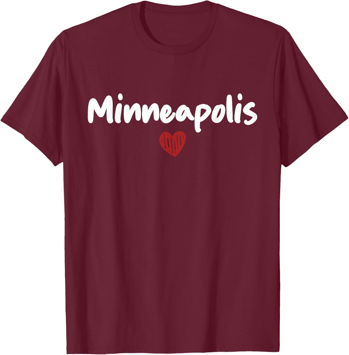 Minneapolis - I Love Minneapolis - Throwback Design Classic T-Shirt - T-Shirt | Maroon