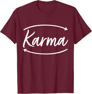 Buddhism Karma Hinduism T-Shirt - T-Shirt | Maroon