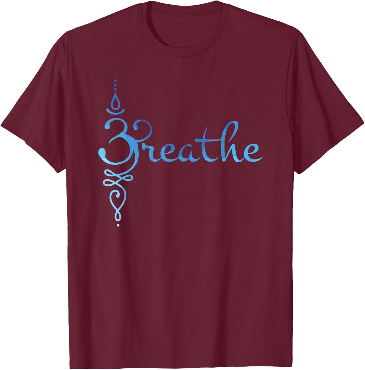 Sanskrit Zen Yoga Meditation Breathing Symbol T-Shirt - T-Shirt | Maroon