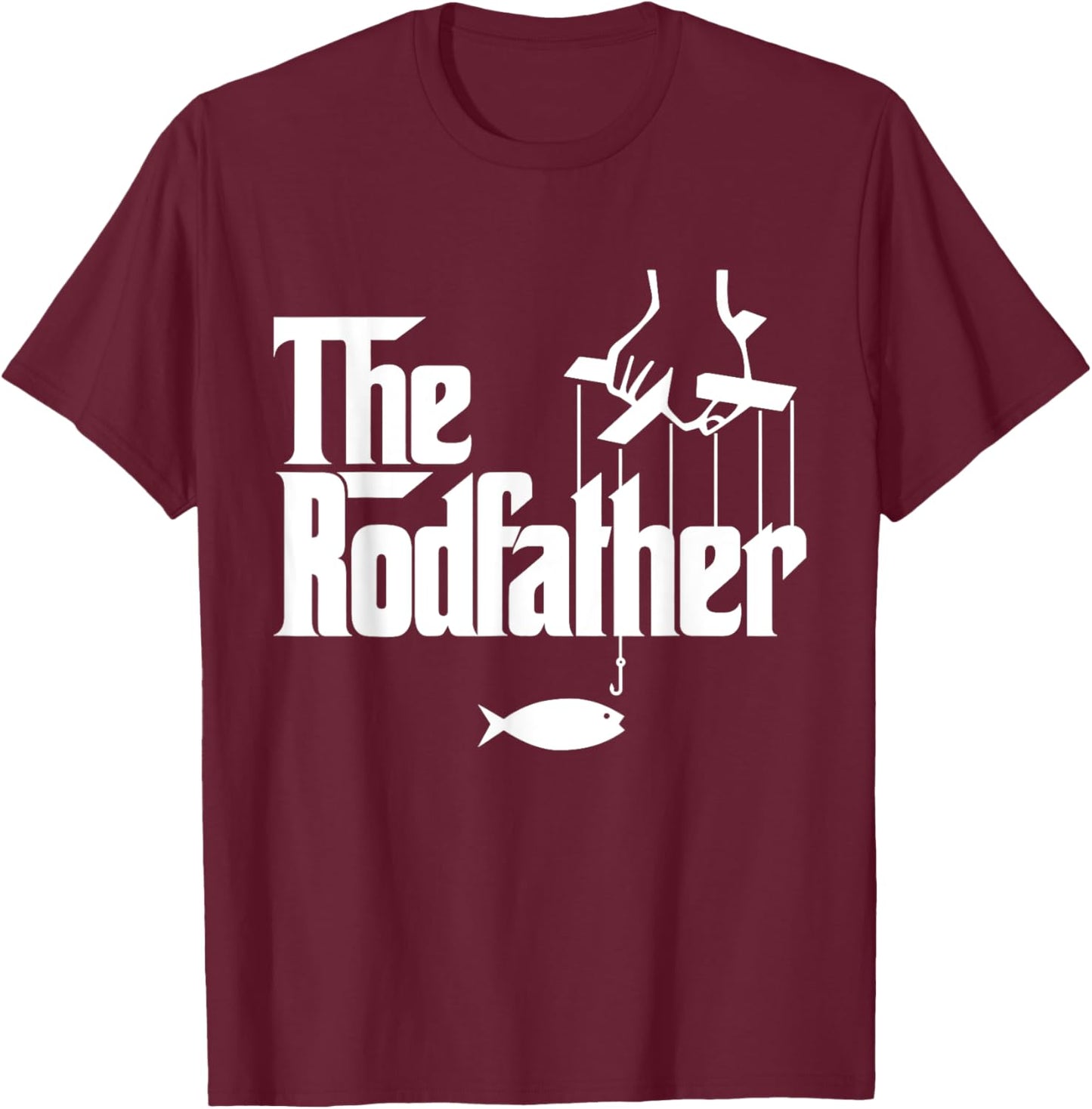 The RodFather - Funny Fishing T-Shirt - T-Shirt | Maroon