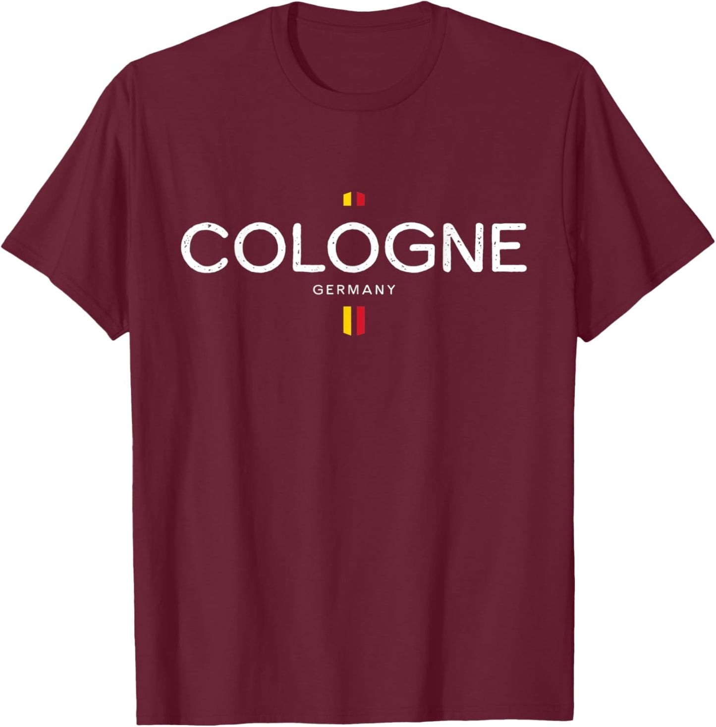 Cologne Germany Retro Vintage T-Shirt - T-Shirt | Maroon