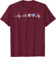 mexican and greek hearts Mexico Greece T-Shirt - T-Shirt | Maroon