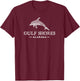 Gulf Shores Alabama Retro Dolphin Travel Vacation Souvenir T-Shirt - T-Shirt | Maroon