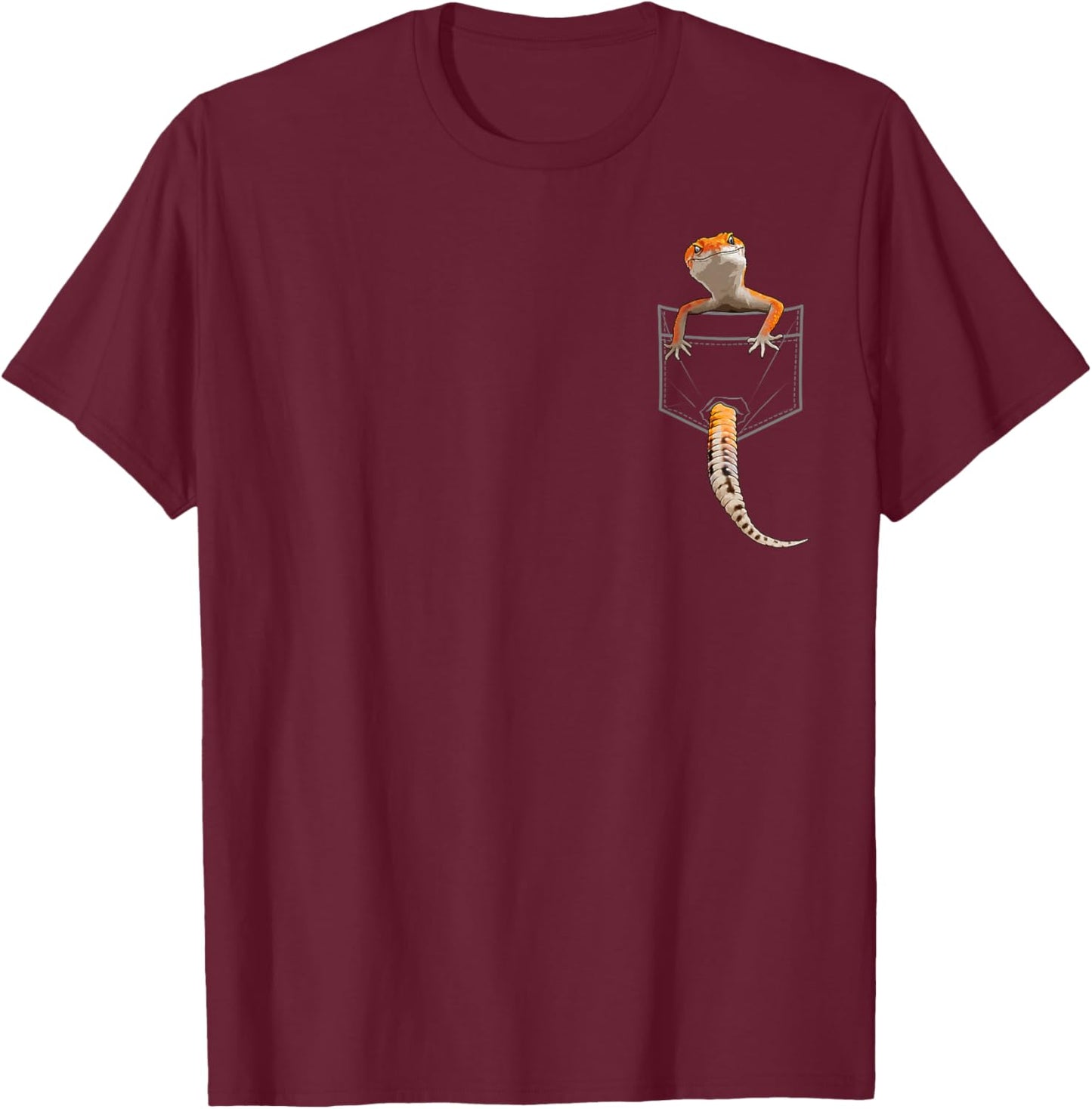 Funny Leopard Gecko Art Women Boys Girls Gecko Lover T-Shirt - T-Shirt | Maroon