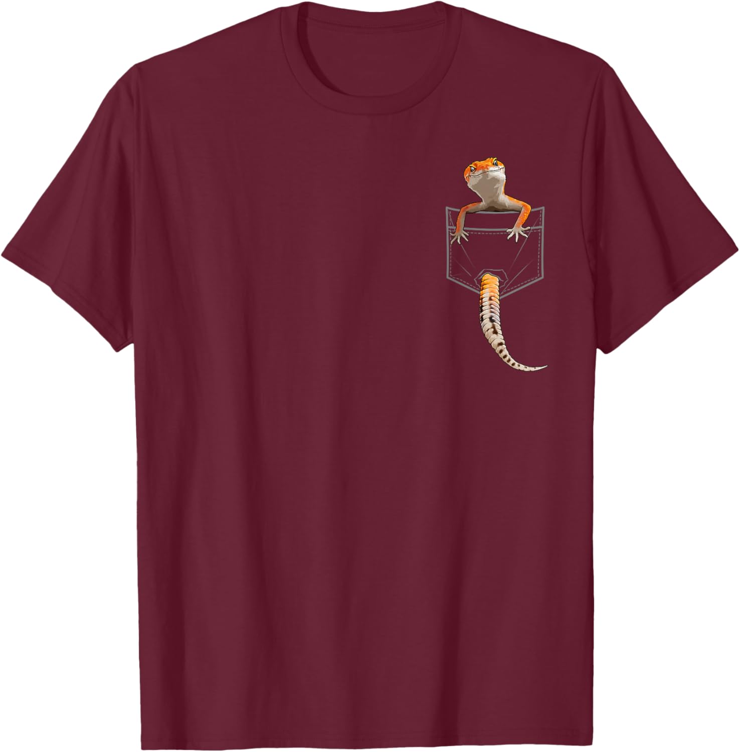 Funny Leopard Gecko Art Women Boys Girls Gecko Lover T-Shirt - T-Shirt | Maroon