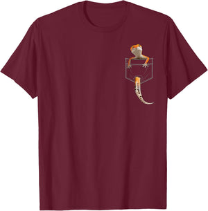 Funny Leopard Gecko Art Women Boys Girls Gecko Lover T-Shirt - T-Shirt | Maroon