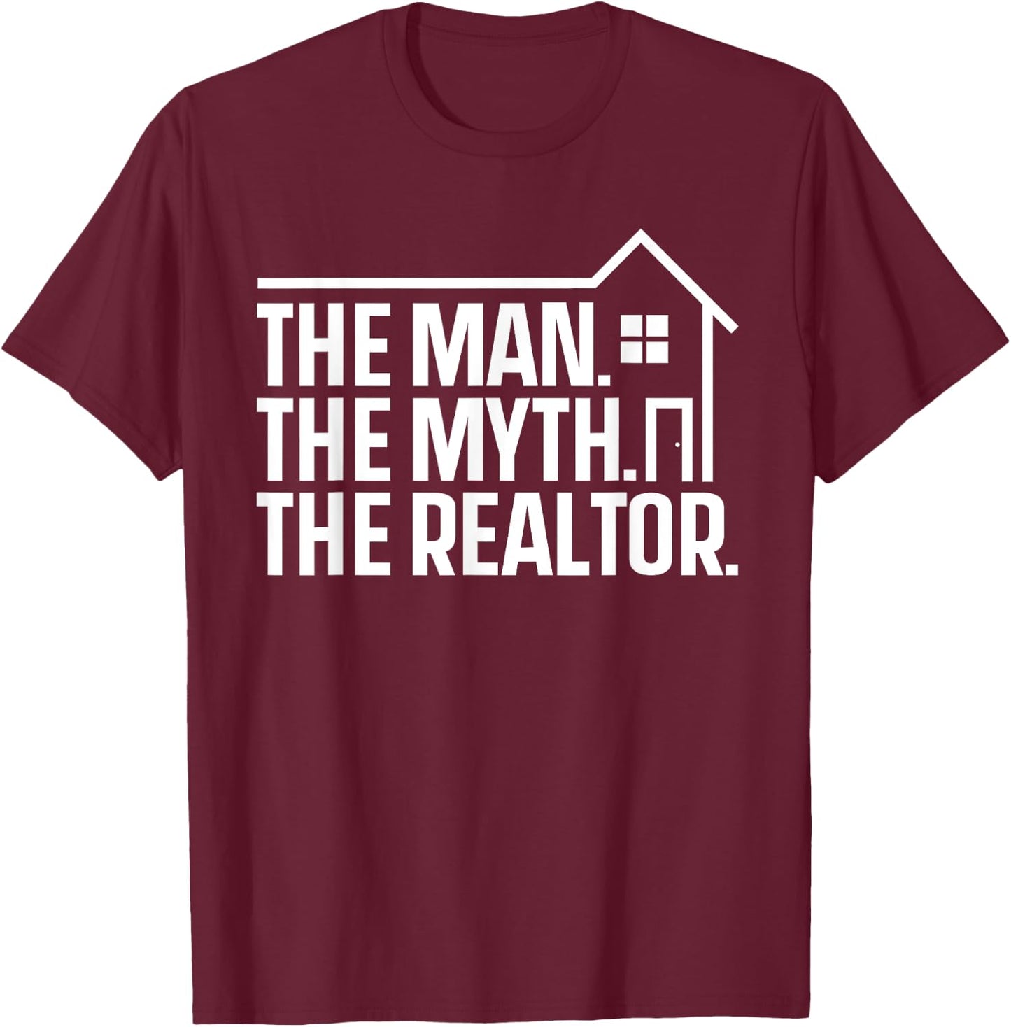 Funny Real Estate Design For Realtor Men Real Estate Agent T-Shirt - T-Shirt | Maroon