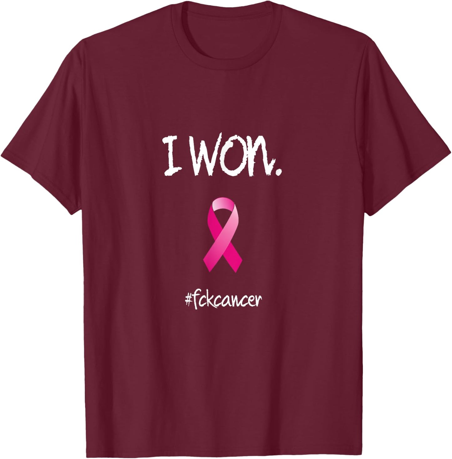 Survivor Breast Cancer Awareness T-Shirt - T-Shirt | Maroon