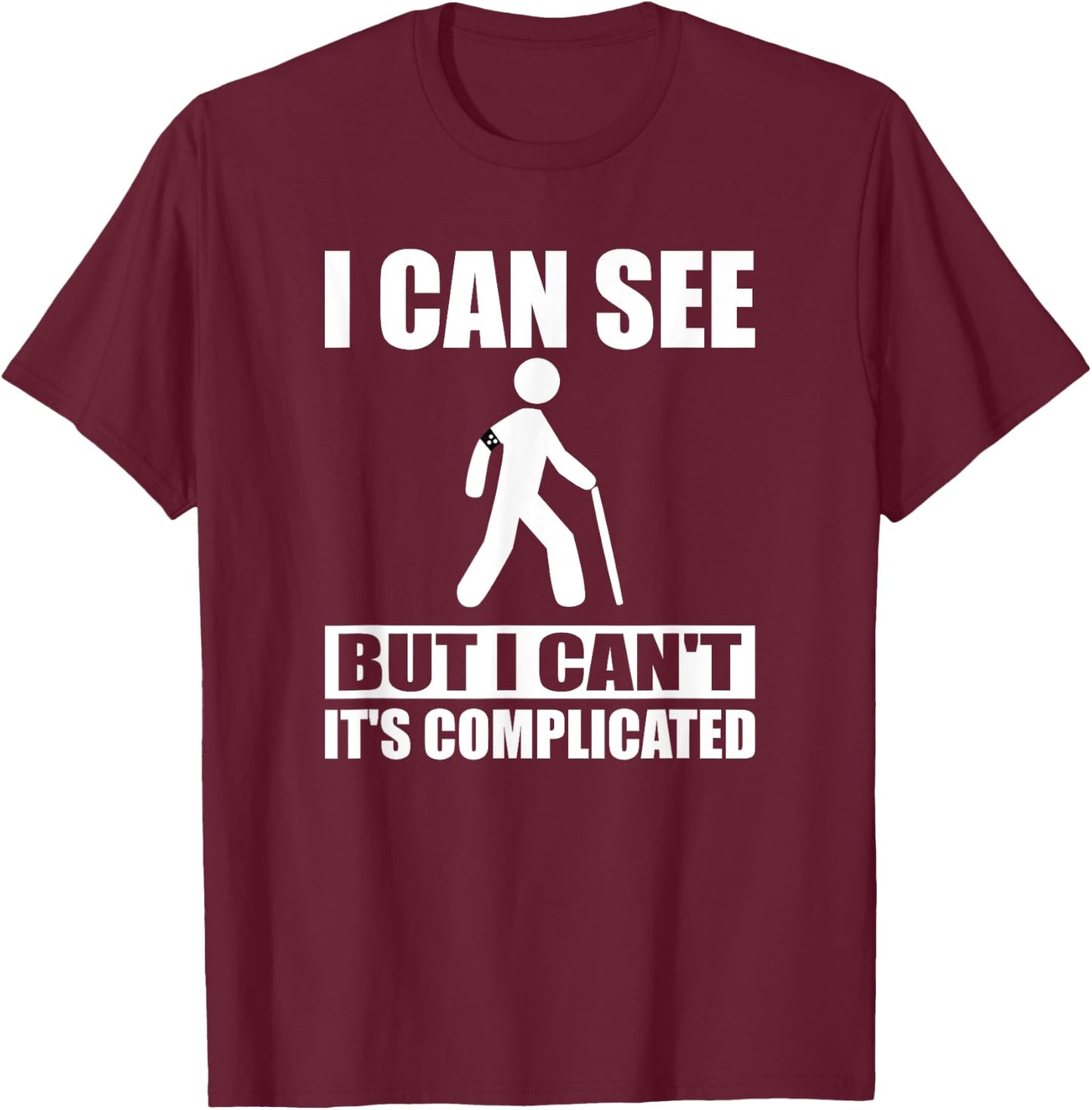 Blind Awareness Braille Teacher I Read braille Men Women T-Shirt - T-Shirt | Maroon