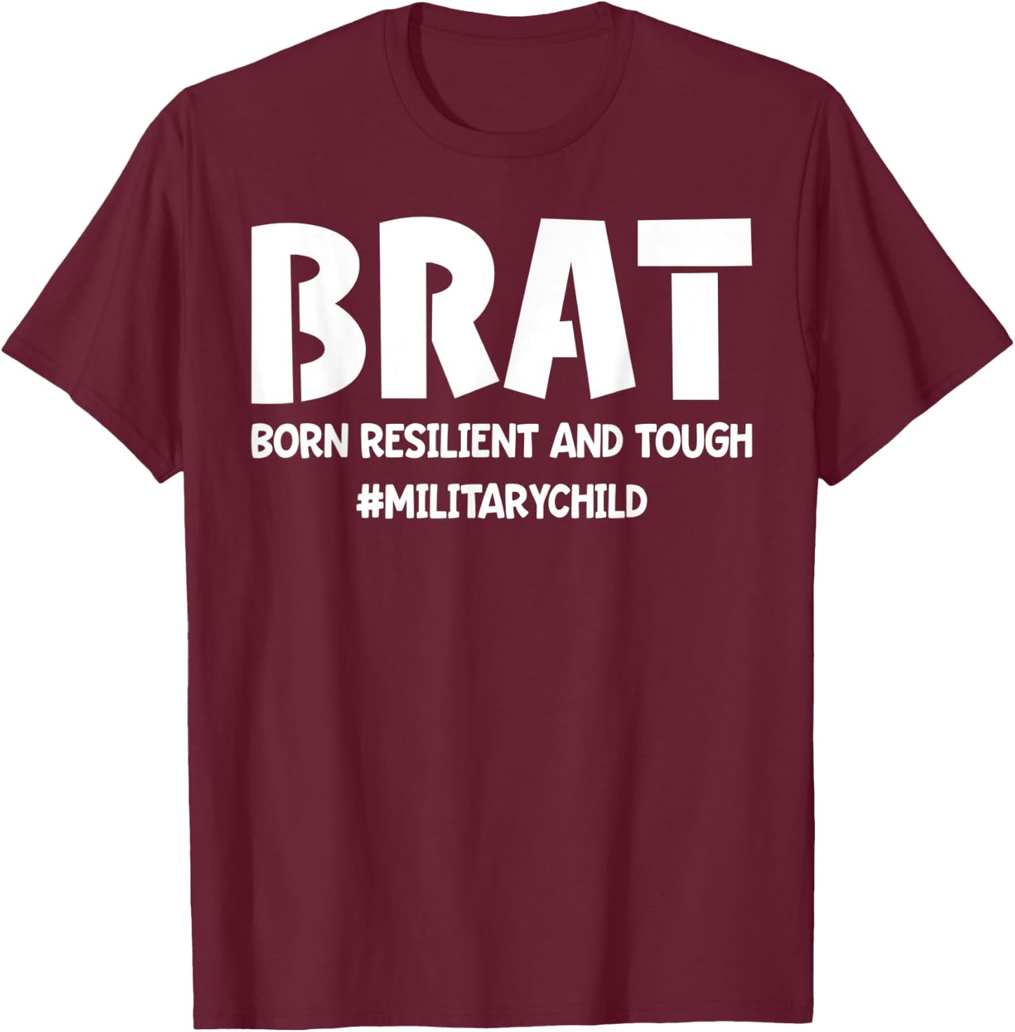 Military Child Purple Up For Military Kids BRAT Girl Boy T-Shirt - T-Shirt | Maroon