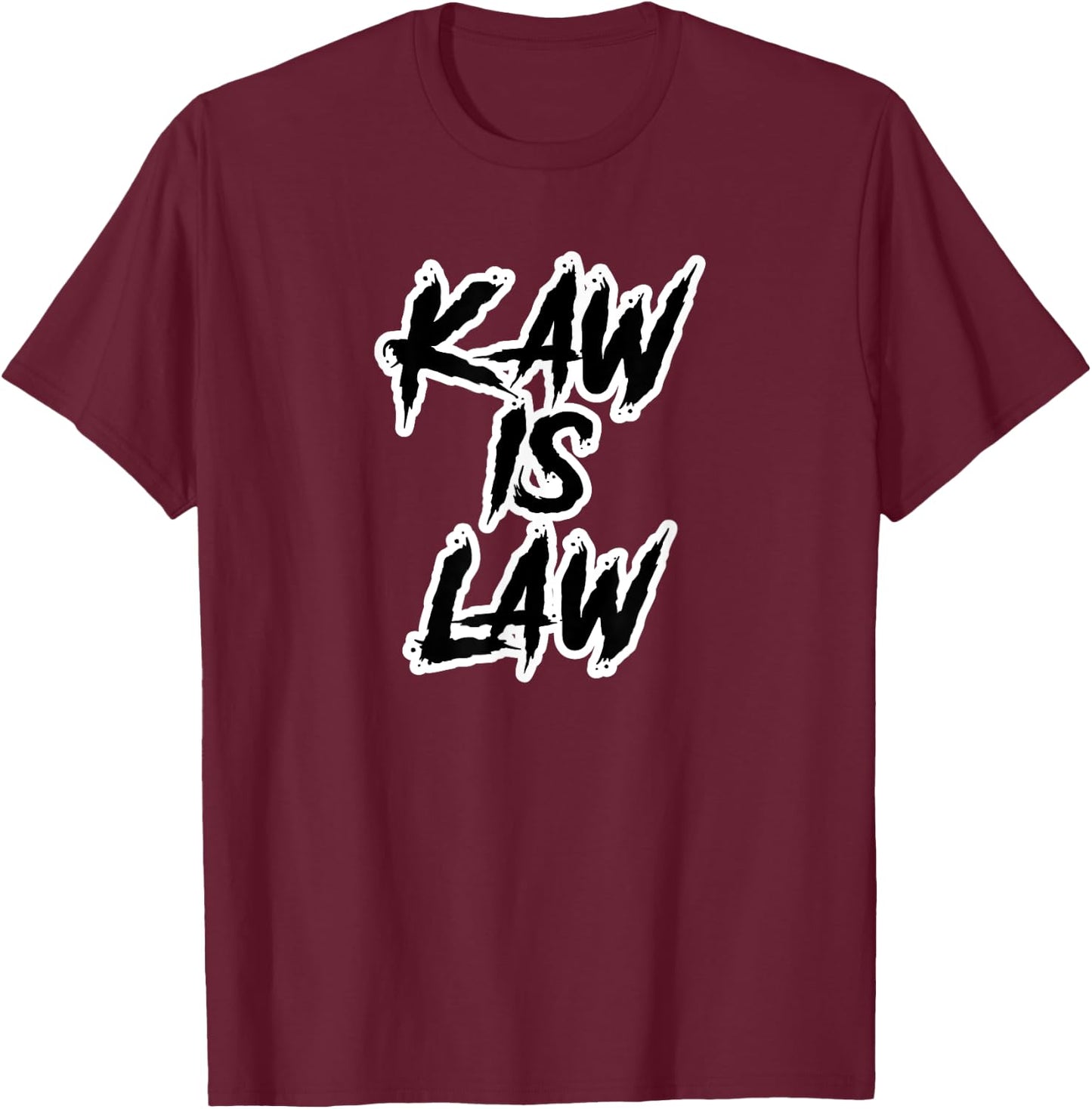 Kaw is Law Battlehawks St. Louis Football Tailgate T-Shirt - T-Shirt | Maroon