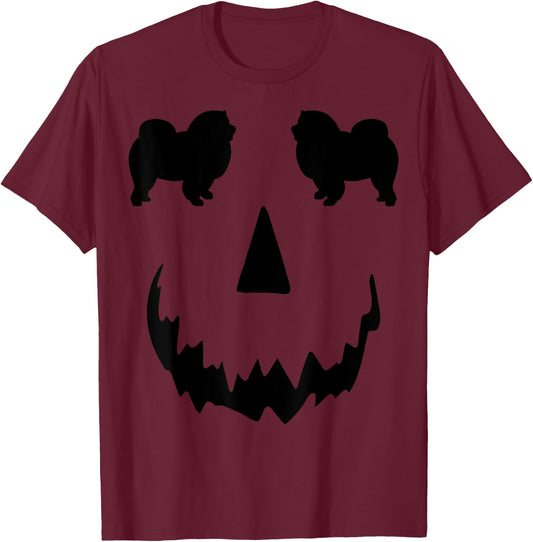 pumpkin Chow Chow dog halloween Men Women Kids T-Shirt - T-Shirt | Maroon