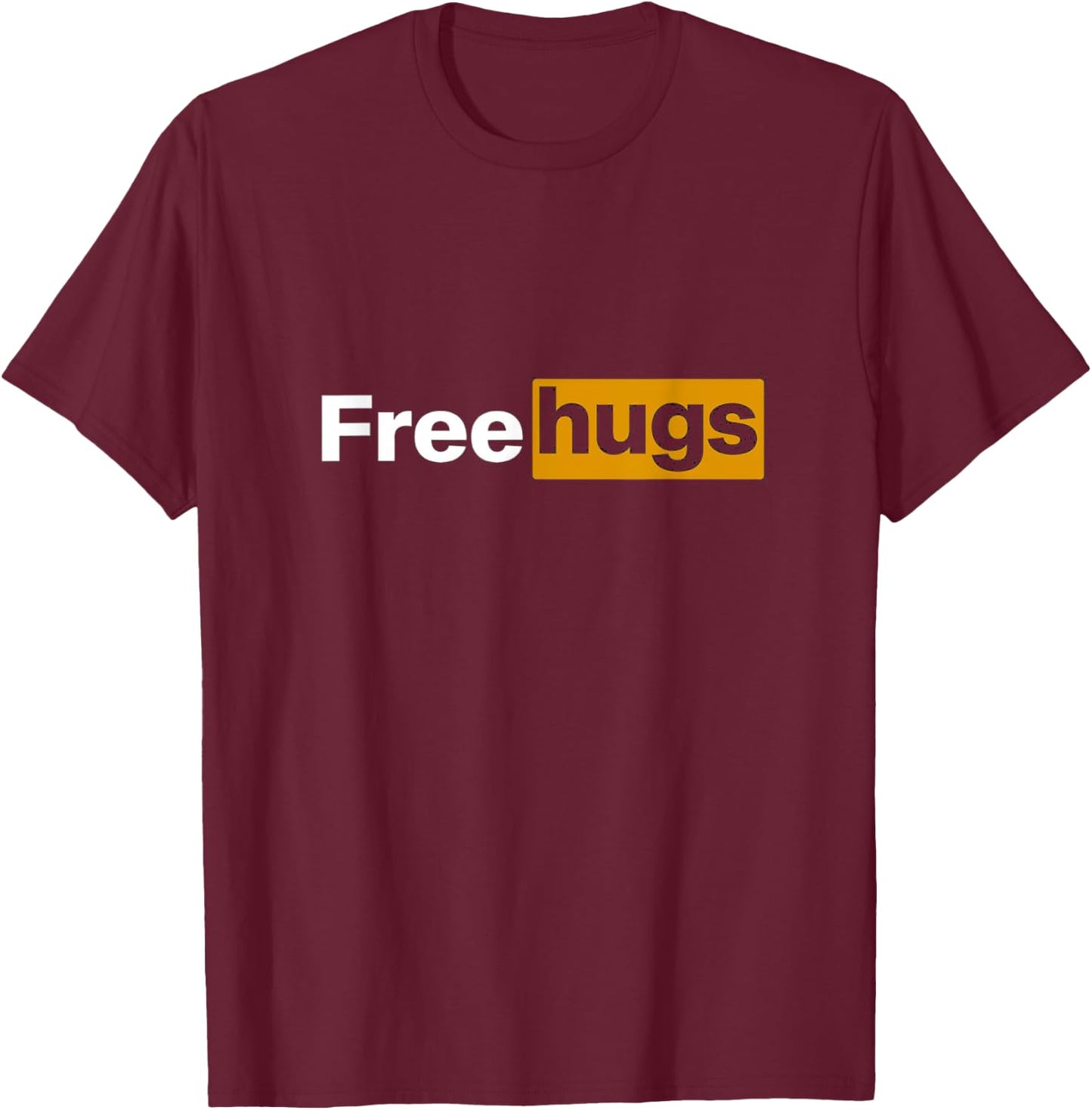 Free Hugs Love Hub Logo Funny Geek Nerd Party Gift T-Shirt - T-Shirt | Maroon