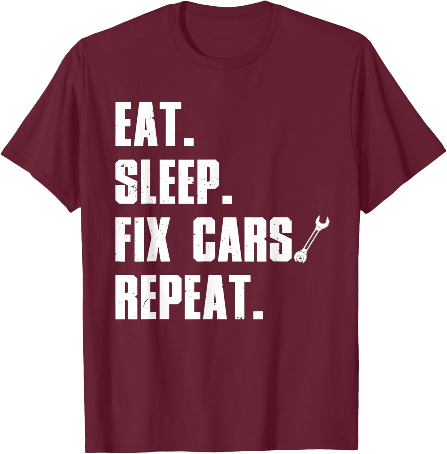 Funny Mechanic Dad Auto Garage Automobile Car Lover T-Shirt - T-Shirt | Maroon