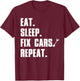 Funny Mechanic Dad Auto Garage Automobile Car Lover T-Shirt - T-Shirt | Maroon