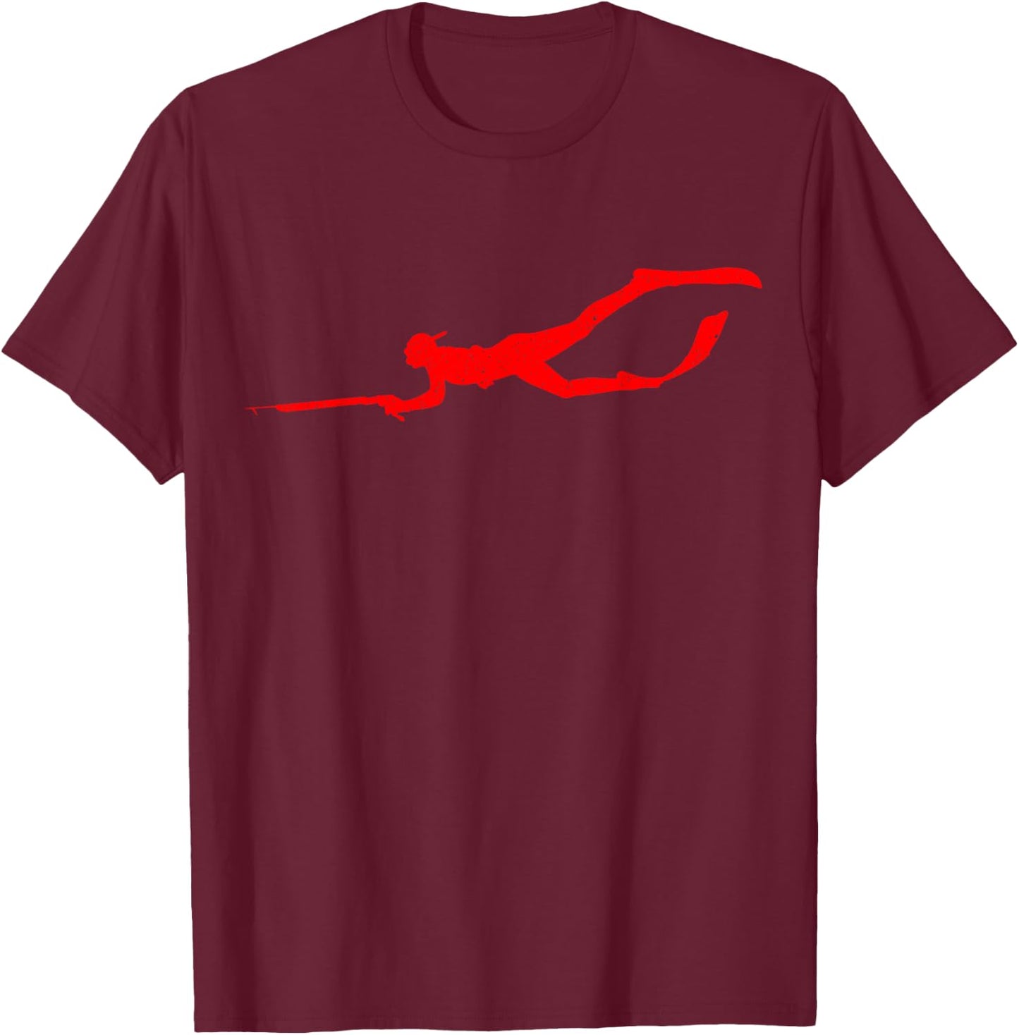 Spearfishing Spear Diving Spearfisherman Hunting Water Sport T-Shirt - T-Shirt | Maroon