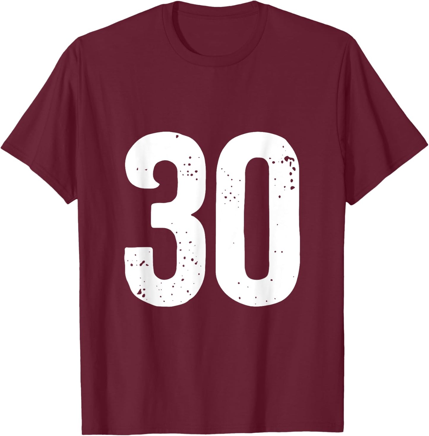 Number 30 T-Shirt - T-Shirt | Maroon