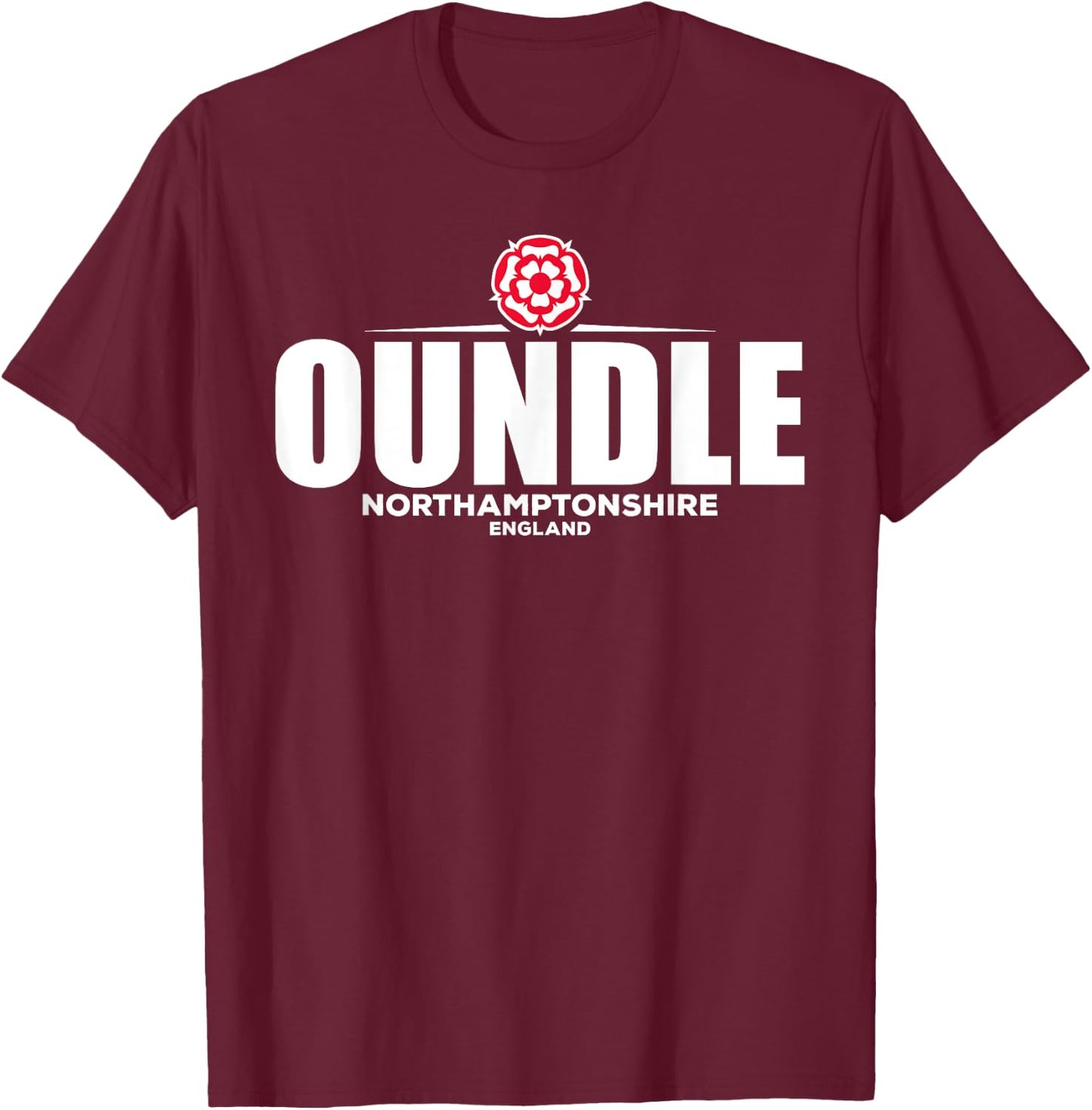 Oundle Northamptonshire England T-Shirt - T-Shirt | Maroon