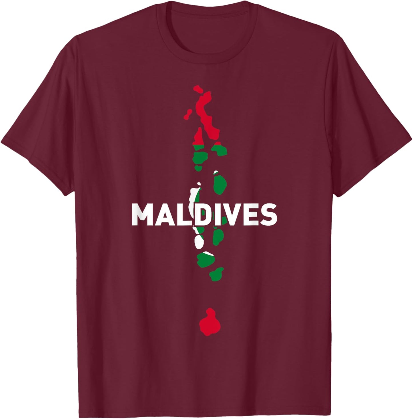 Proud Family and Patriotic Flag of Country Maldives T-Shirt - T-Shirt | Maroon