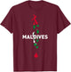 Proud Family and Patriotic Flag of Country Maldives T-Shirt - T-Shirt | Maroon