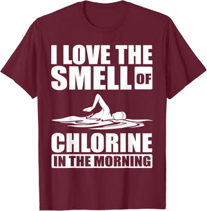 Cool Swimming Art Men Women Swimmer Swim Lover Pool Chlorine T-Shirt - T-Shirt | Maroon