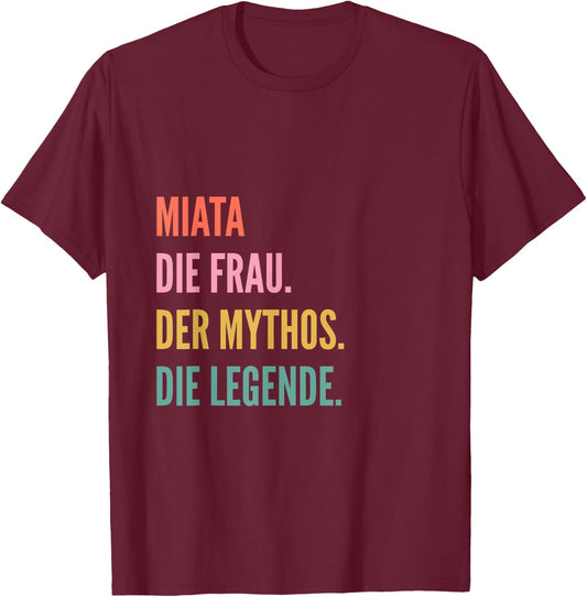 Funny German First Name Design - Miata T-Shirt - T-Shirt | Maroon