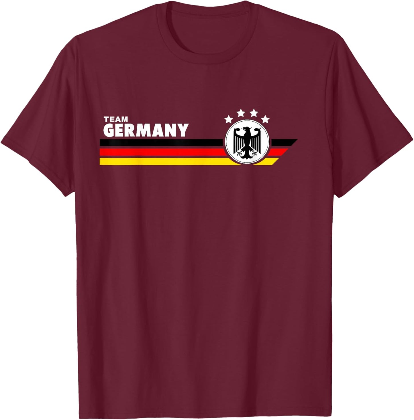 Germany Football Fan Team Jersey German Eagle Flag T-Shirt - T-Shirt | Maroon