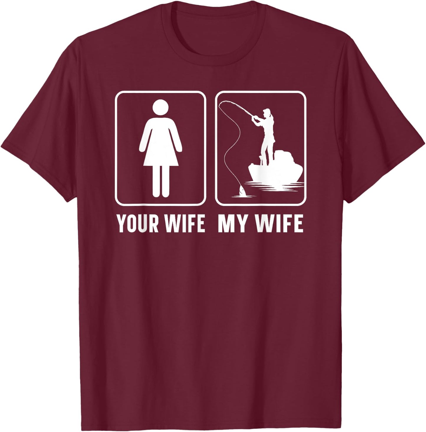 Fishing Fisherman Fisher DA0 Humorous Fishing Women's Black Small T-Shirt - T-Shirt | Maroon