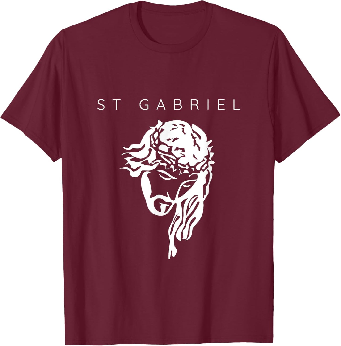 Saint Gabriel the Archangel Traditional Catholic Prayer T-Shirt - T-Shirt | Maroon