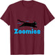 Cat Zoomies Men Women Kids T-Shirt - T-Shirt | Maroon