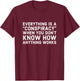 Everything Is A Conspiracy When You Don't Know How Anything T-Shirt - T-Shirt | Maroon