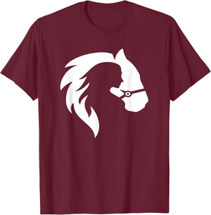 Girls in a Mission Horse Girl T-Shirt - T-Shirt | Maroon