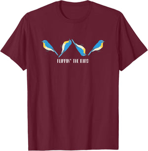 Flippin' the Bird T-Shirt - T-Shirt | Maroon