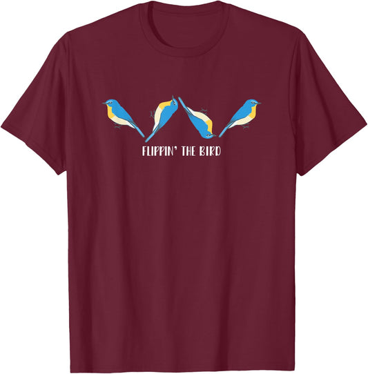 Flippin' the Bird T-Shirt - T-Shirt | Maroon