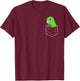 Cute Parrot In A Pocket I Green Parrotlet T-Shirt - T-Shirt | Maroon