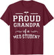 Proud Grandpa of Medical Student Grad Class of 2026 Family T-Shirt - T-Shirt | Maroon