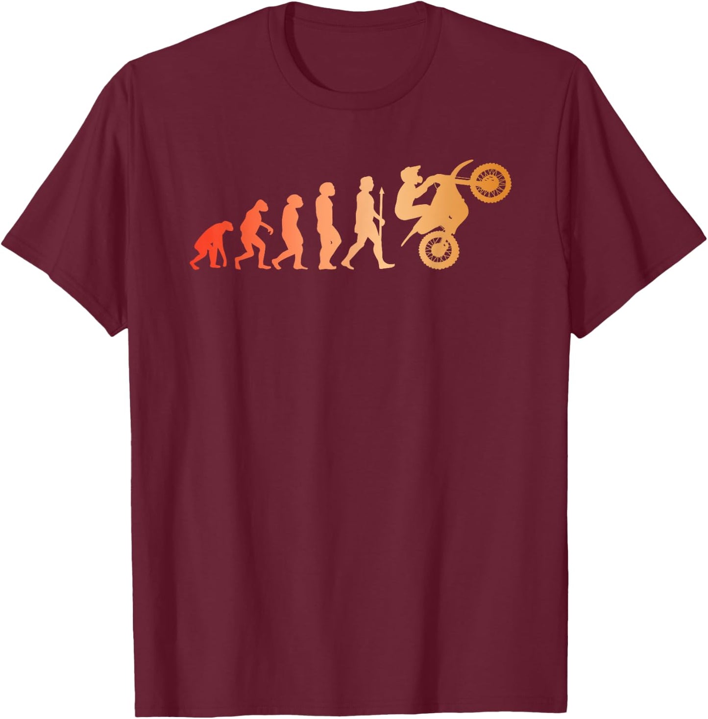 Motorcycle Rider Two Wheel Machine Motorcyclist T-Shirt - T-Shirt | Maroon