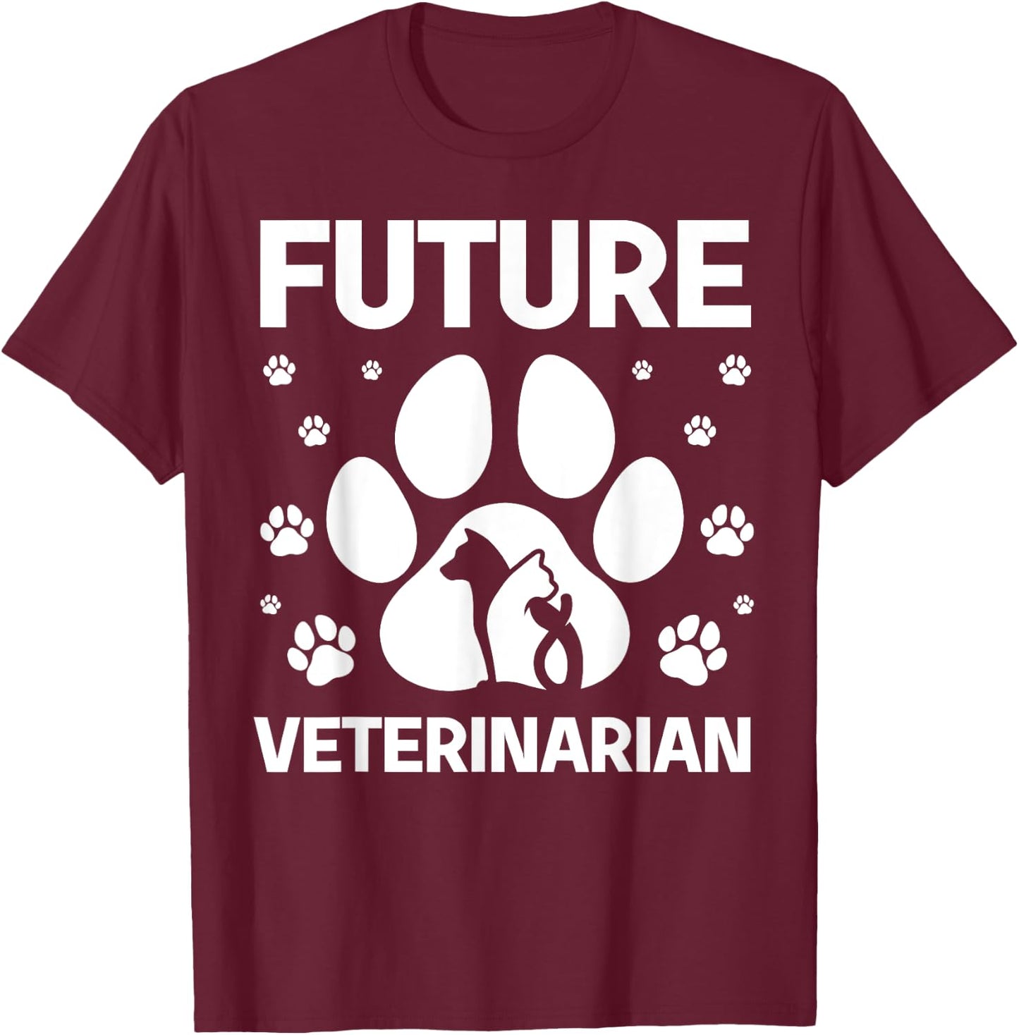 Cool Future Veterinarian Art Women Kids Veterinary T-Shirt - T-Shirt | Maroon
