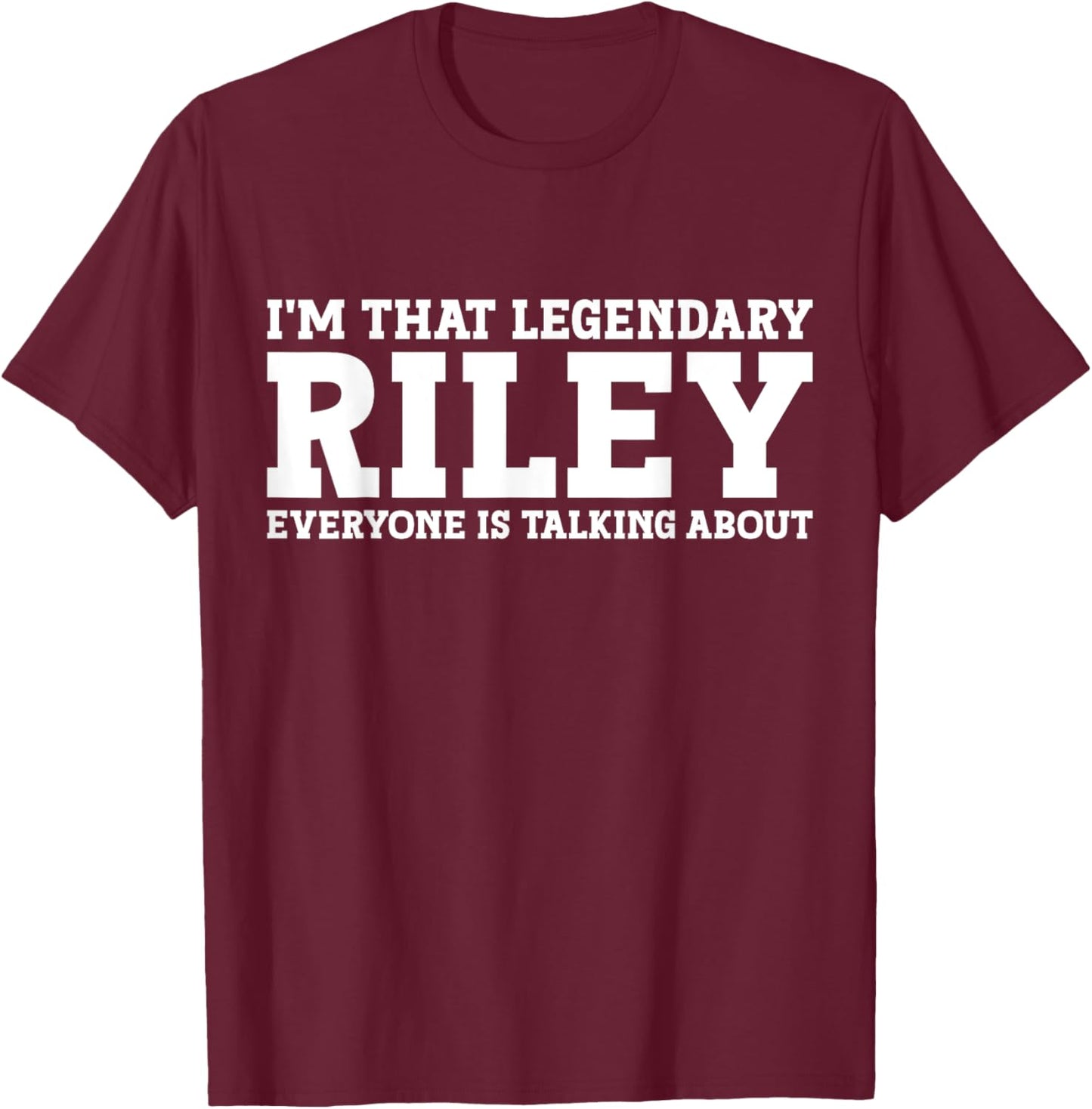 Riley Surname Funny Team Family Last Name Riley T-Shirt - T-Shirt | Maroon