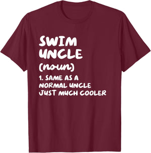 Swim Uncle Definition Funny Sports T-Shirt - T-Shirt | Maroon