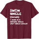 Swim Uncle Definition Funny Sports T-Shirt - T-Shirt | Maroon