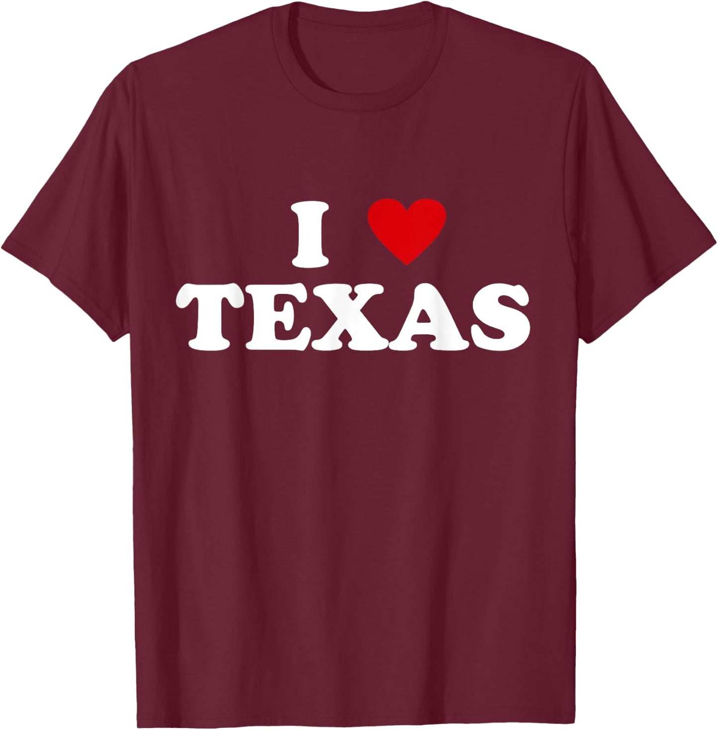 USA I Heart State - I Love Texas T-Shirt - T-Shirt | Maroon