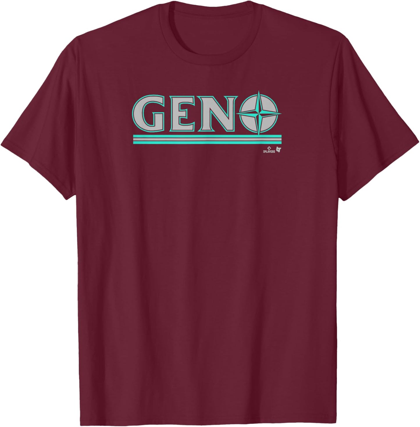 Eugenio Suarez: Seattle Text - Seattle Baseball T-Shirt - T-Shirt | Maroon