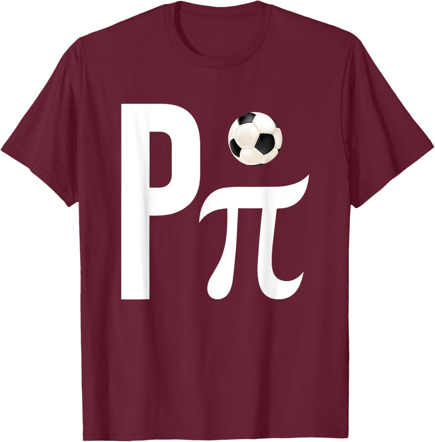 Cool Soccer fan Math Nerd happy Pi Day kids T-Shirt - T-Shirt | Maroon