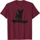 Chihuahua Dog Riding Skateboard Funny Dog Lover Graphic Men Women Kids T-Shirt - T-Shirt | Maroon
