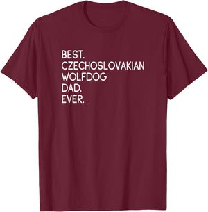 Best Czechoslovakian Wolfdog Dad Ever T-Shirt - T-Shirt | Maroon