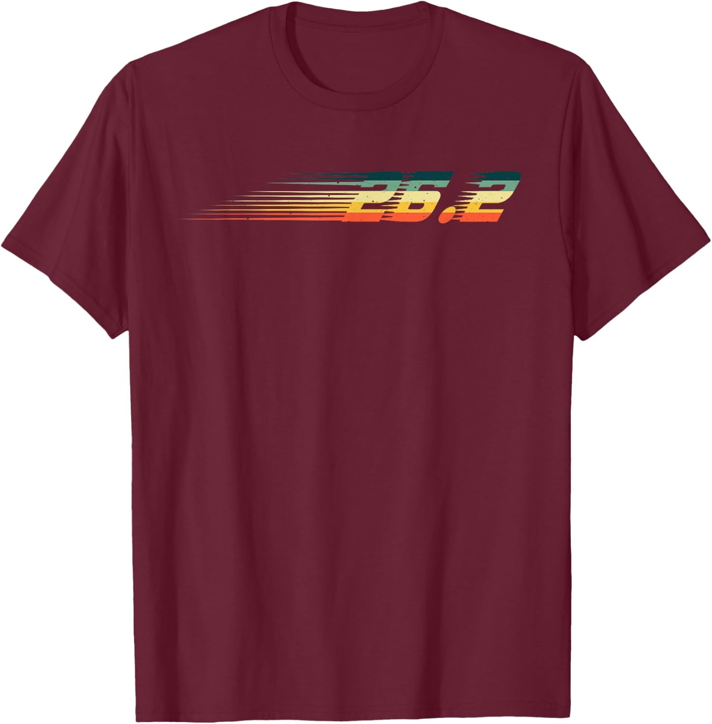 Vintage Marathon Art Men Women Marathoner 26.2 Miles Runner T-Shirt - T-Shirt | Maroon
